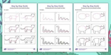 FREE! - Easy How to Draw Jungle Animals For Kids | Art Resources