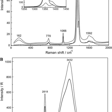 A B Overview Raman Spectrum In R Format Polarized Depolarized And