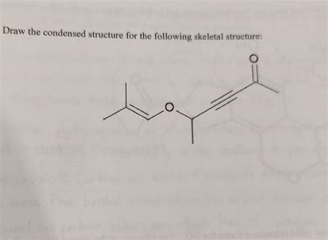 solved draw  condensed structure    cheggcom