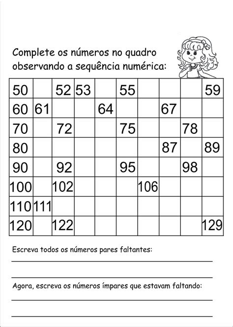 Rosearts Atividades Para Imprimir Complete A Sequencia Numérica