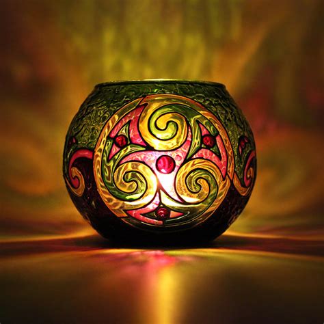 Handcrafted Celtic Spiral Candle Holder Inspire Uplift