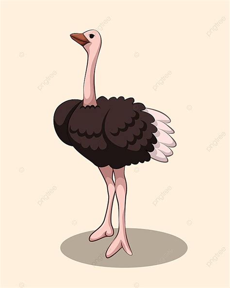 Vector Illustration Cartoon Of A Cute Ostrich Emu Fast Sign Vector Emu