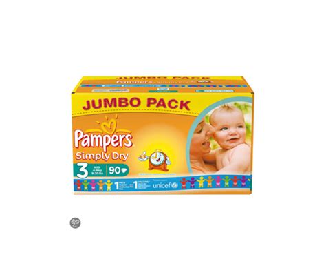 Pampers Simply Dry Luiers Maat 3 Jumbo Box 90st Babystraatjenl