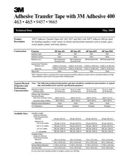 Adhesive Transfer Tape With 3m Adhesive 400 Converters