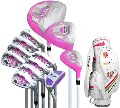 Sports Fan Putters Women Golf Beginner Piece Golf Club Set Pink Golf