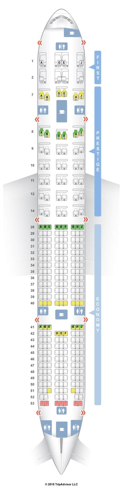 SeatGuru Seat Map Korean Air Boeing 777 300ER 77W V1