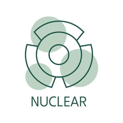 Style De Logo Icône Couleur Nucléaire Vecteur Premium