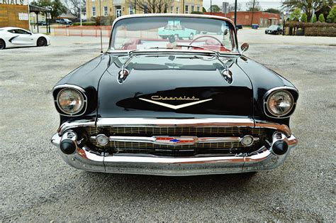 Black Classic Car Bel Air Front View Photograph By Gaby Ethington Pixels