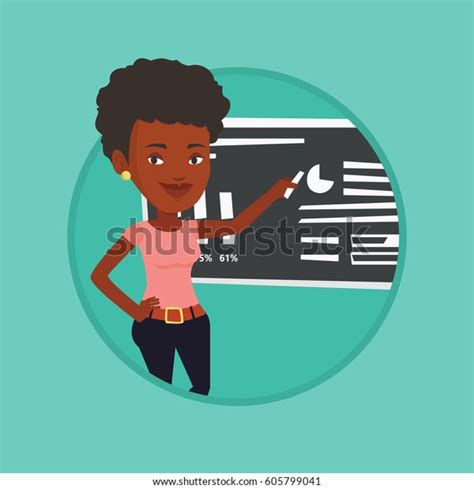 Teacher Standing Classroom Teacher Standing Front Stock Vector Royalty