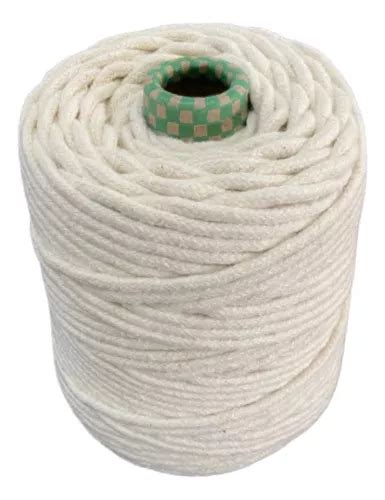 Corda 100 Algodão Macrame 4mm Rolo 1kg 120 Metros Frete grátis