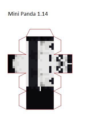 Papercraft Mini Panda Minecraft Crafts Paper Crafts Paper