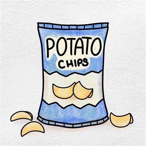 How To Draw Potato Chips Helloartsy