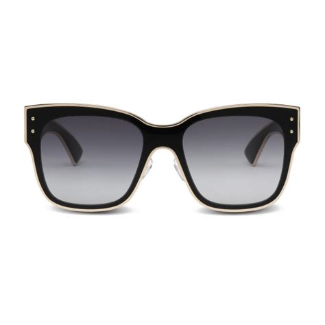 Moschino Sunglasses With Gold Profiles Black Moschino Eyewear