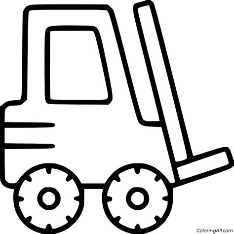 Cartoon Forklift Coloring Page Coloringall The Best Porn Website