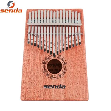 Kalimba 17 Keys Thumb Piano And Tune Hammer Portable Mahogany Body