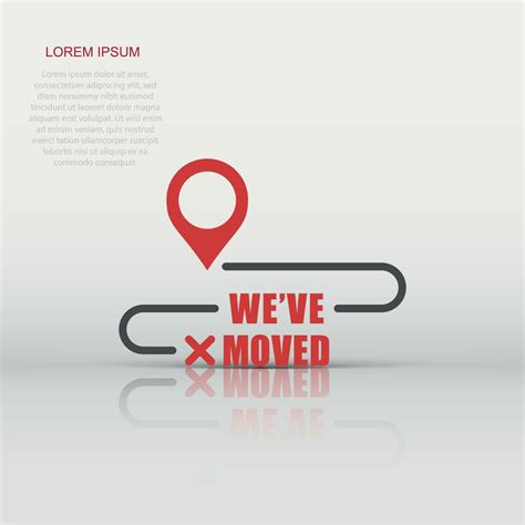 Move Location Icon In Flat Style Pin Gps Vector Illustration On White