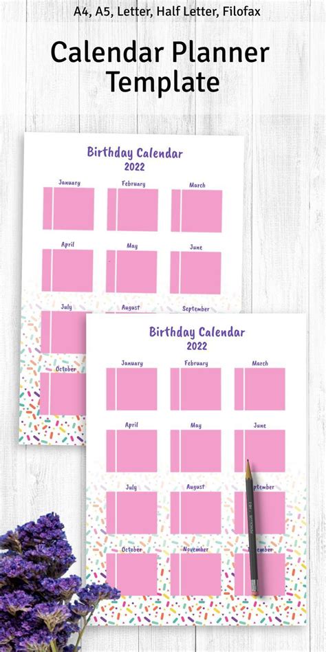 Calendar Planner Template, Printable Calendar, Printable Calendar, Cute ...