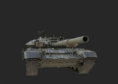 3D model 3 coatings of Russian T90 T-90 main battle tank VR / AR / low ...