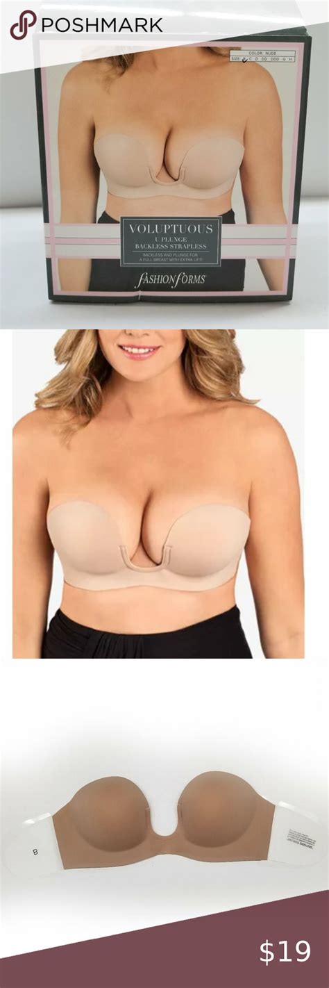 Fashion Forms Voluptuous U Plunge Backless Bra SzB Backless Bra