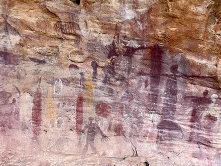 Indigenous Australian Rock Art Paintings On Editorial Stock Photo