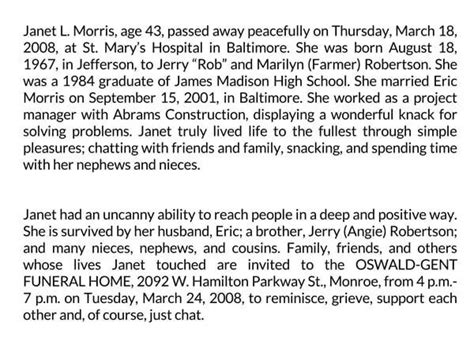 Writing An Obituary 30 Free Obituary Examples And Templates Obituaries Obituaries Template