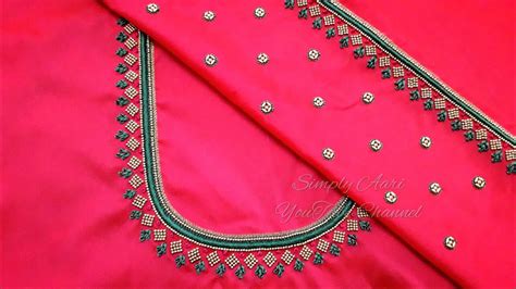 Aari Work Blouse Simple Aari Blouse Designing Tutorial Beginners