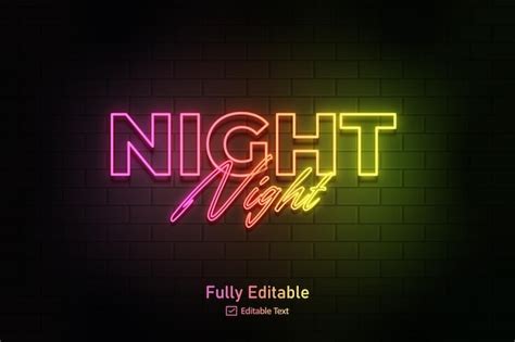 Premium Psd Neon Text Effect For Neon Effect Logo And Neon Text