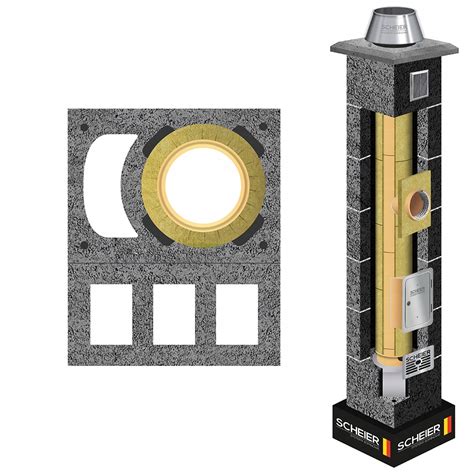 Komin Ceramiczny Systemowy System Kominowy 180 4m KOMIN SCHEIER KW W3