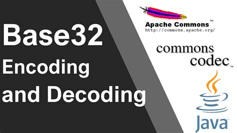 Base Encoding And Decoding In Java Using Apache Commons Codec