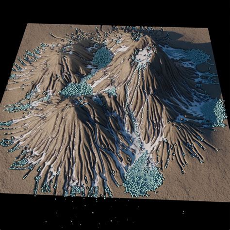 Erosion Simulation With New Simulation Node In 3 6 Particles And