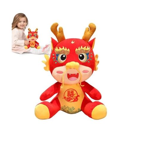 Poupée en peluche dragon chinois Poupée pendentif mascotte du zod