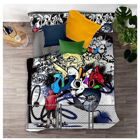 Graffiti Street Styles Duvet Cover Set Hip Hop Bedding Sets Etsy