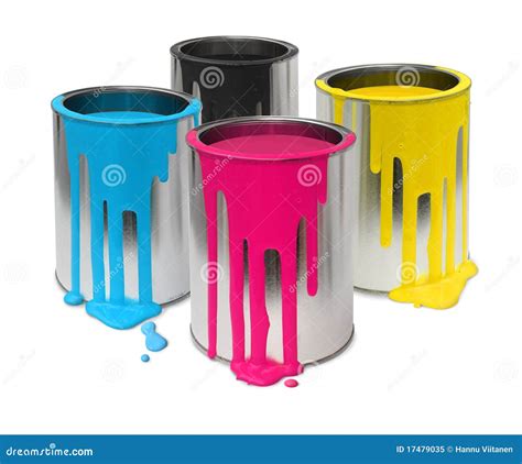 Cmyk Paint Tin Cans Royalty-Free Stock Photo | CartoonDealer.com #17479035