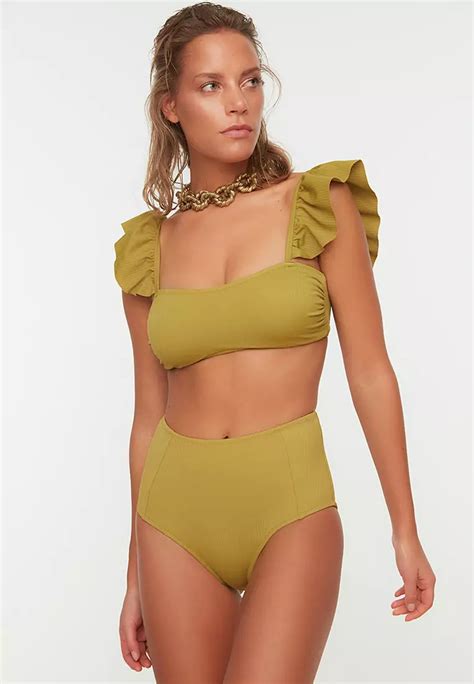 Buy Trendyol Frilly Bralette Bikini Set Online ZALORA Malaysia