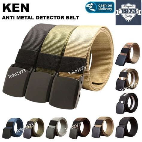 Jual Ken Ikat Pinggang Pria Canvas Tactical Military Belt Anti Metal