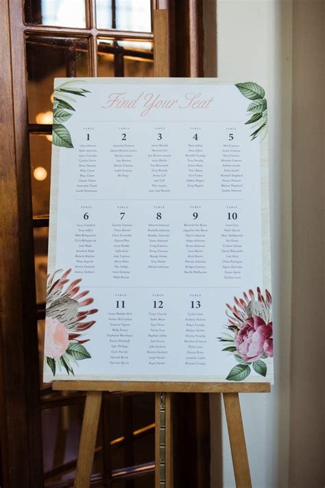 20 Wedding Seating Boards Chart Ideas