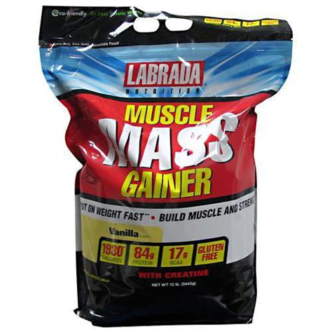 Labrada Nutrition Muscle Mass Gainer Vanilla Gluten Free