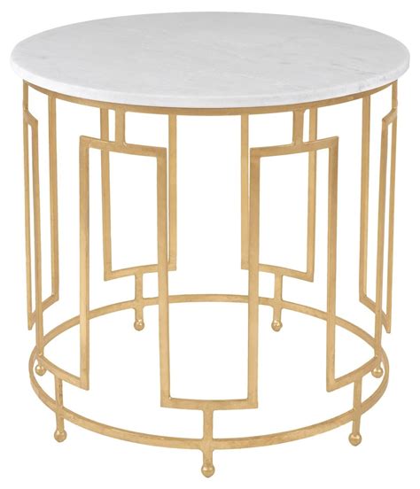 Amh8311a Safavieh Marble Side Table Round Marble Accent Table Side Table