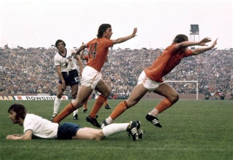 Holland 2 East Germany 0 in 1974 in Gelsenkirchen. Johan Neeskens ...