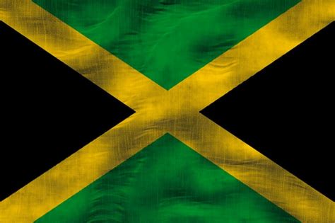 Bandeira Nacional Da Jamaica Fundo Bandeira Da Jamaica Foto Premium