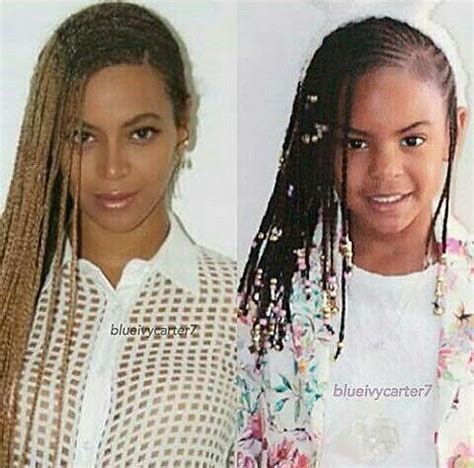 Beyonce and Blue Ivy look so much alike in matching braids