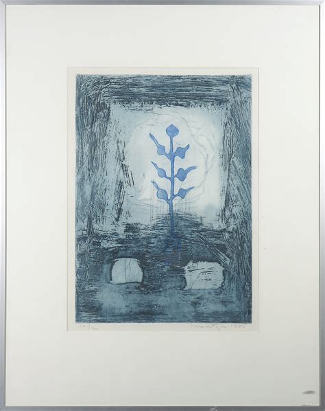 Jan Montyn Ets En Aquatint Flower Of N K Ingelijst Verkocht