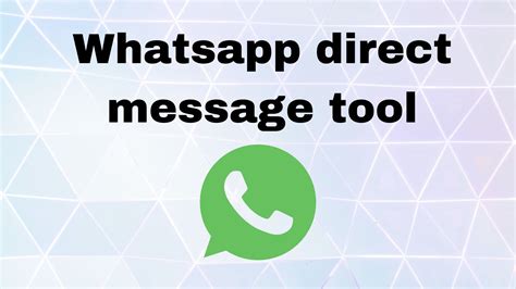 Whatsapp Direct Message Without Saving The Number