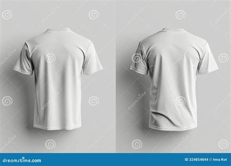 White Men S Classic T Shirt Front And Back View On Plain White