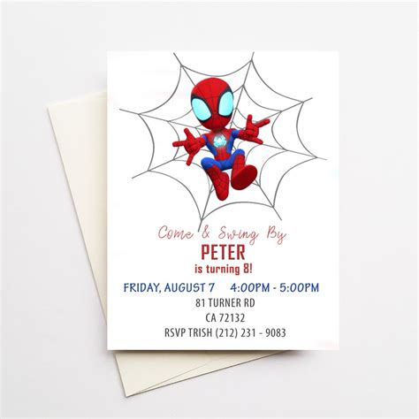 Invitación de Spidey Spidey y sus increíbles amigos Invitación Etsy