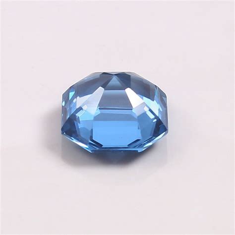 AAA Naturel Bleu Ciel Brésilien Aigue Marine Asscher Coupe Libre Gemme