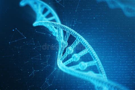 Artifical Intelegence Dna Molecule Concept Binary Code Genome