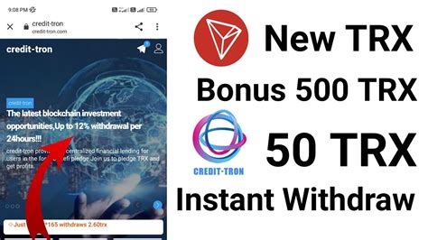 Credit Tron New Tron Mining Trx Earning Site 2021 Signup Bonus