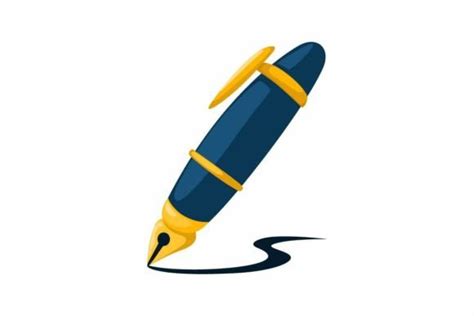 Pen Ink Writing Symbol Cartoon Vector Graphic By Aryo Hadi Creative