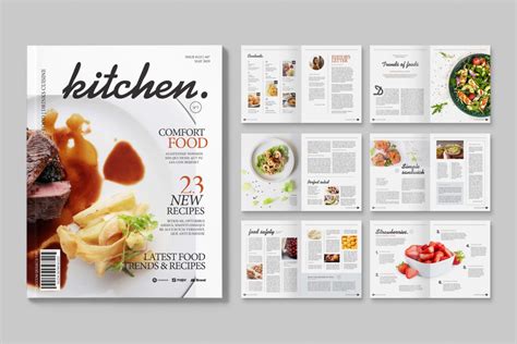 Food Cookbook Magazine Template Indesign Indd Brandpacks